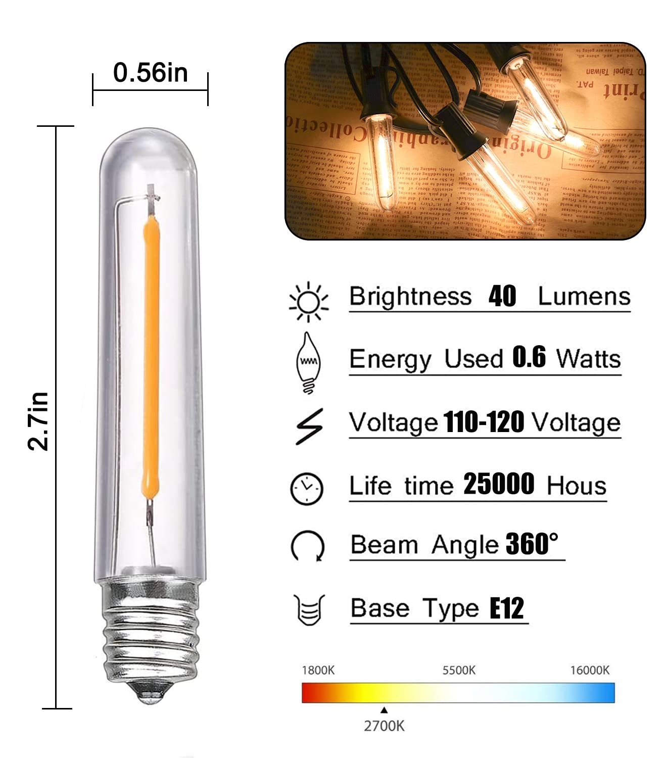 GOOTHY waterproof E12 bulbs designed for outdoor patio use
