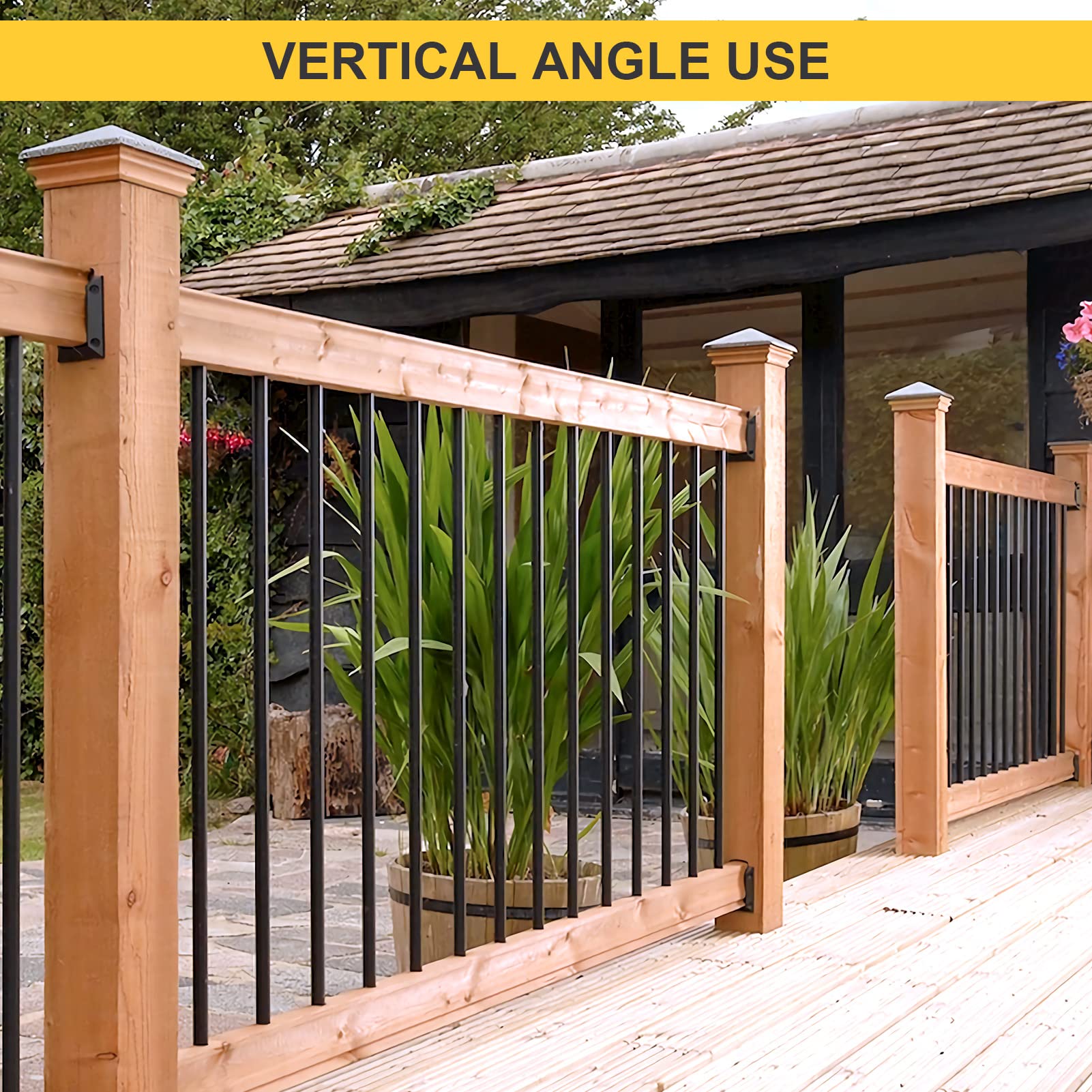 Goovilla multi-angle brackets allow 0–180° railing connections.