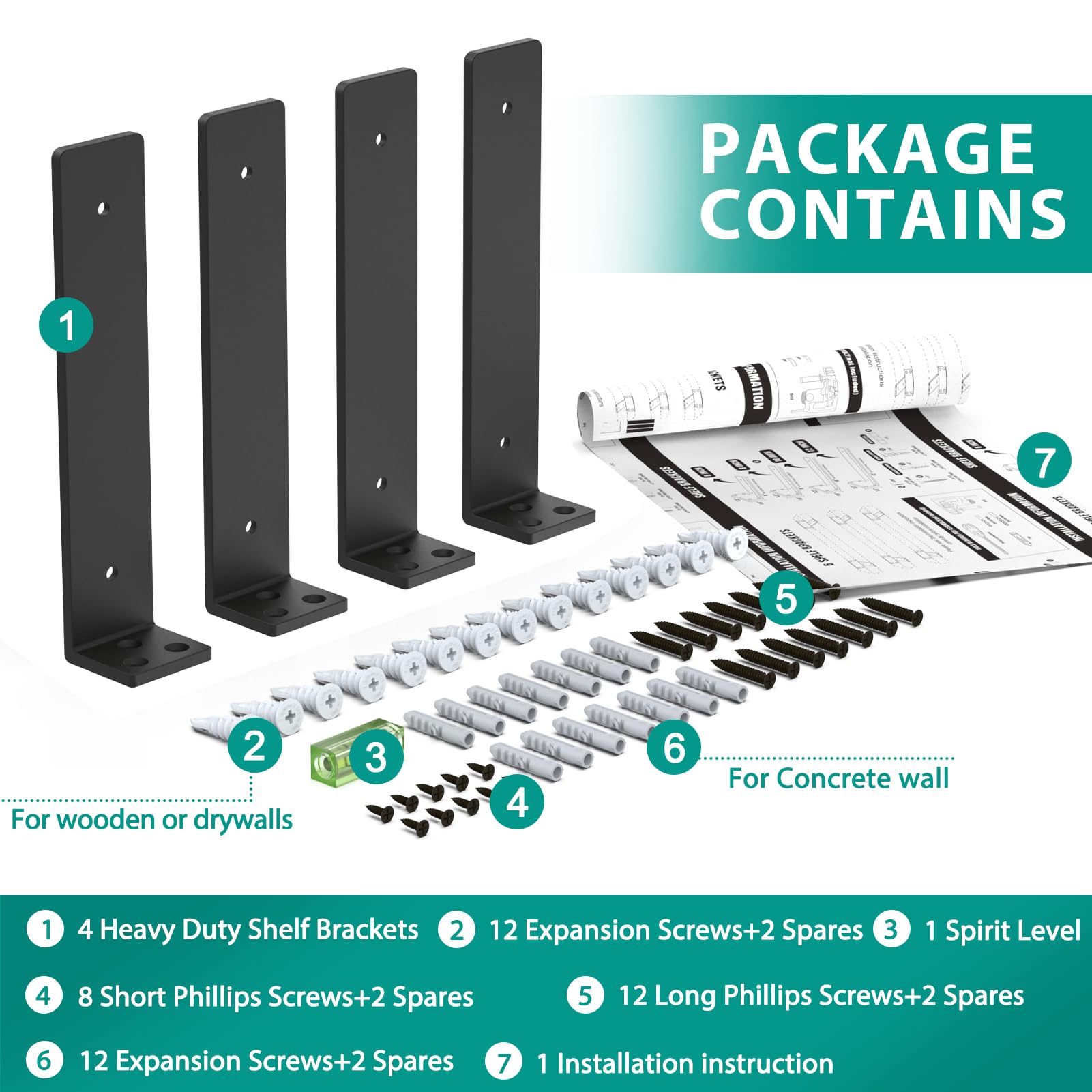 Goovilla heavy-duty brackets available in multiple lengths for flexible layouts.