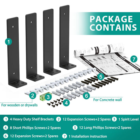 Goovilla heavy-duty brackets available in multiple lengths for flexible layouts.