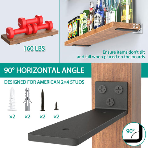 Goovilla heavy-duty iron bracket with black coating resists wear.