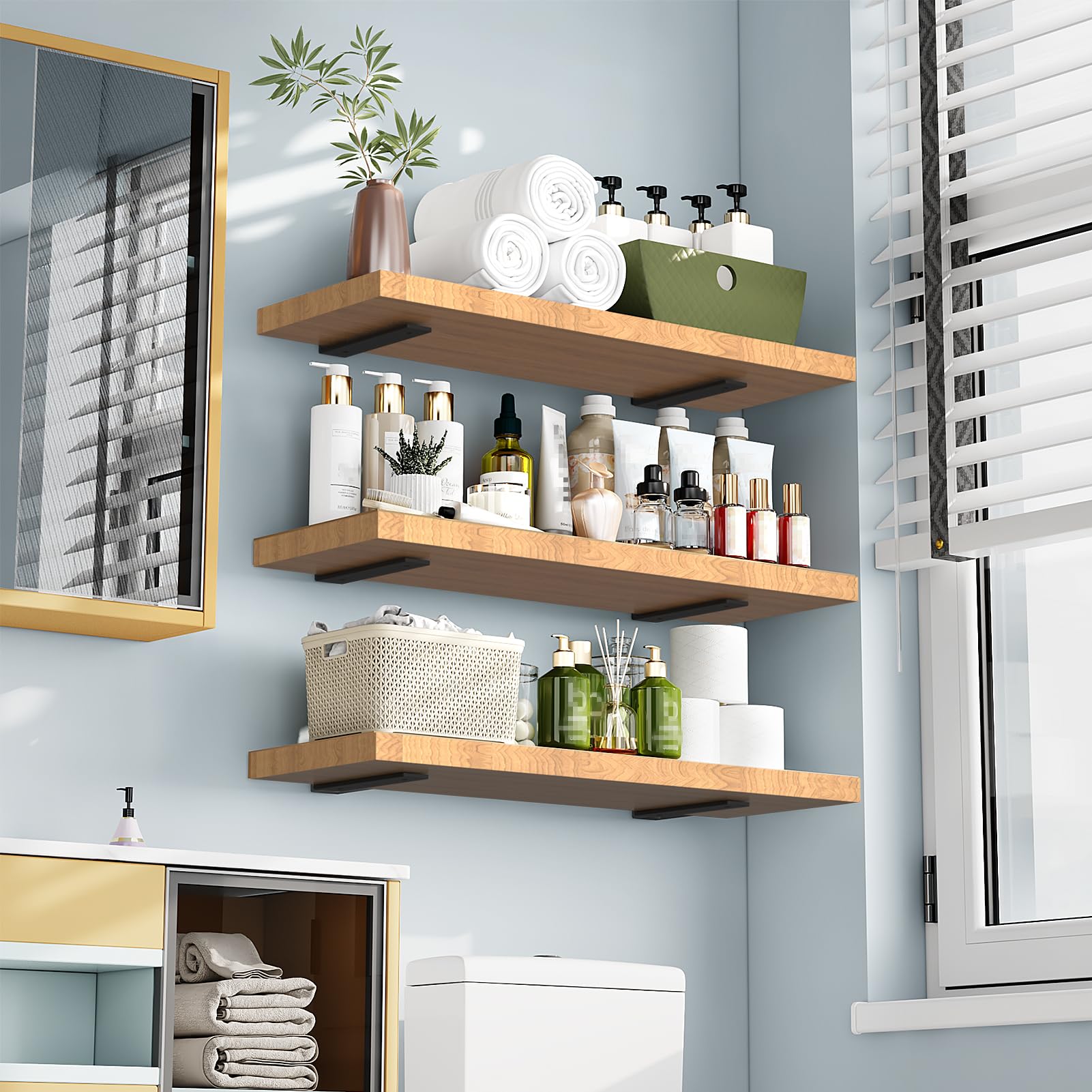 Goovilla multi-size bracket set for flexible shelving layouts