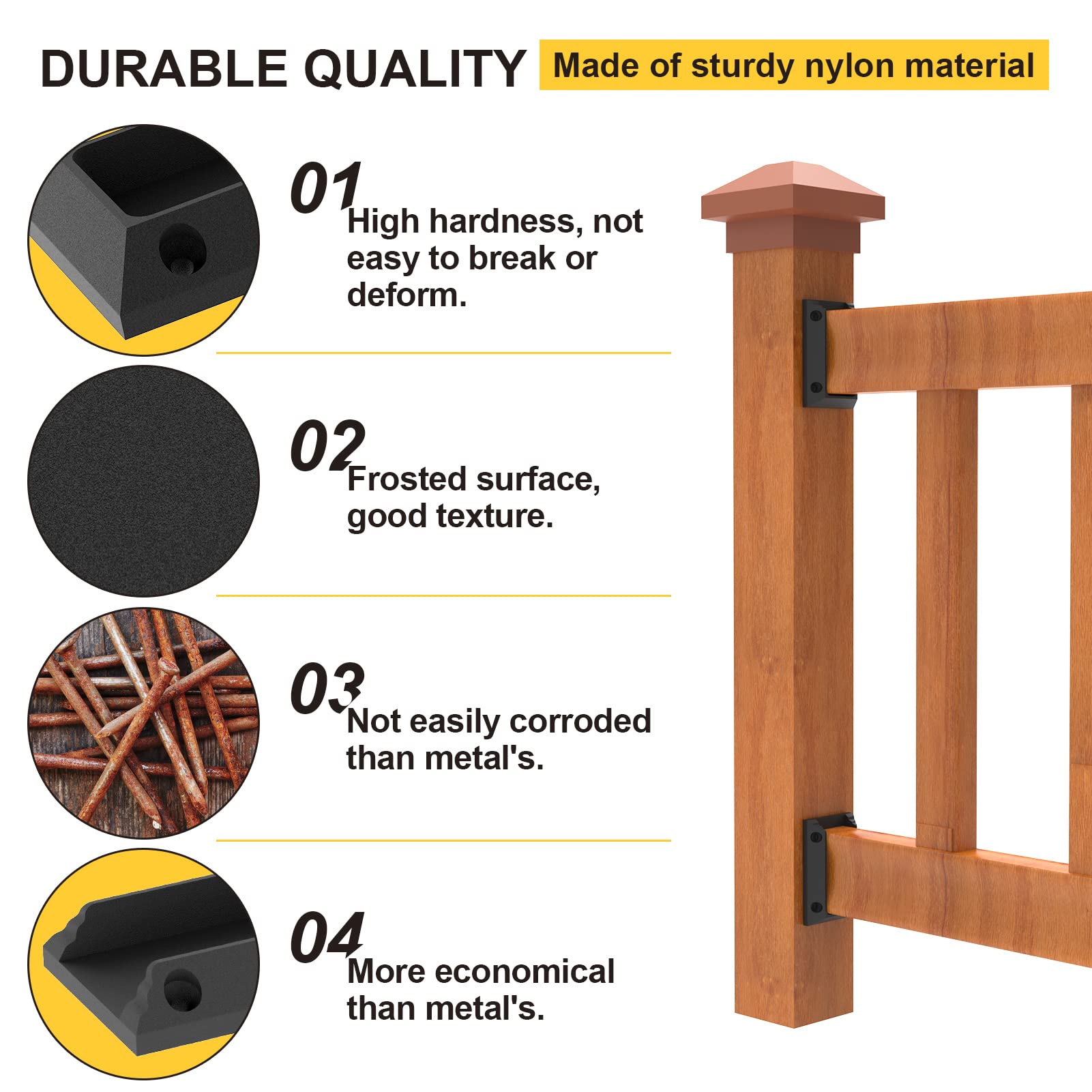 Goovilla black brackets provide a clean, professional look.