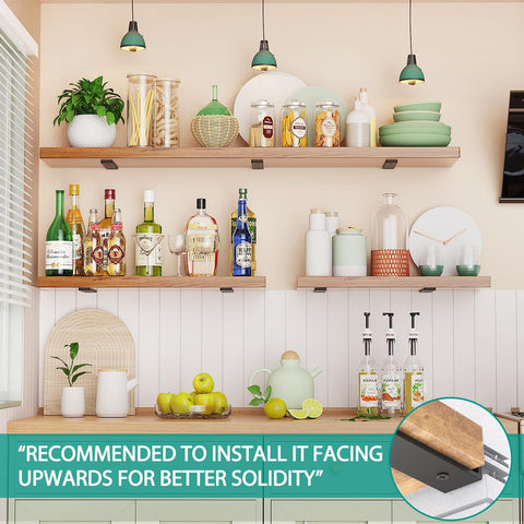 Goovilla bracket shows 90-degree precision for level shelves.