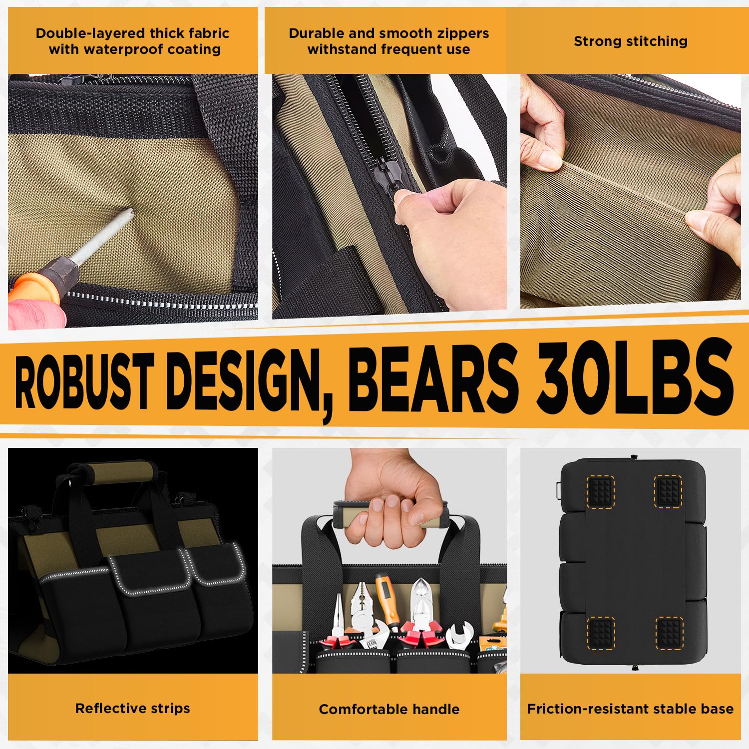 Goovilla tool bag adjustable strap supports comfortable carrying across tasks