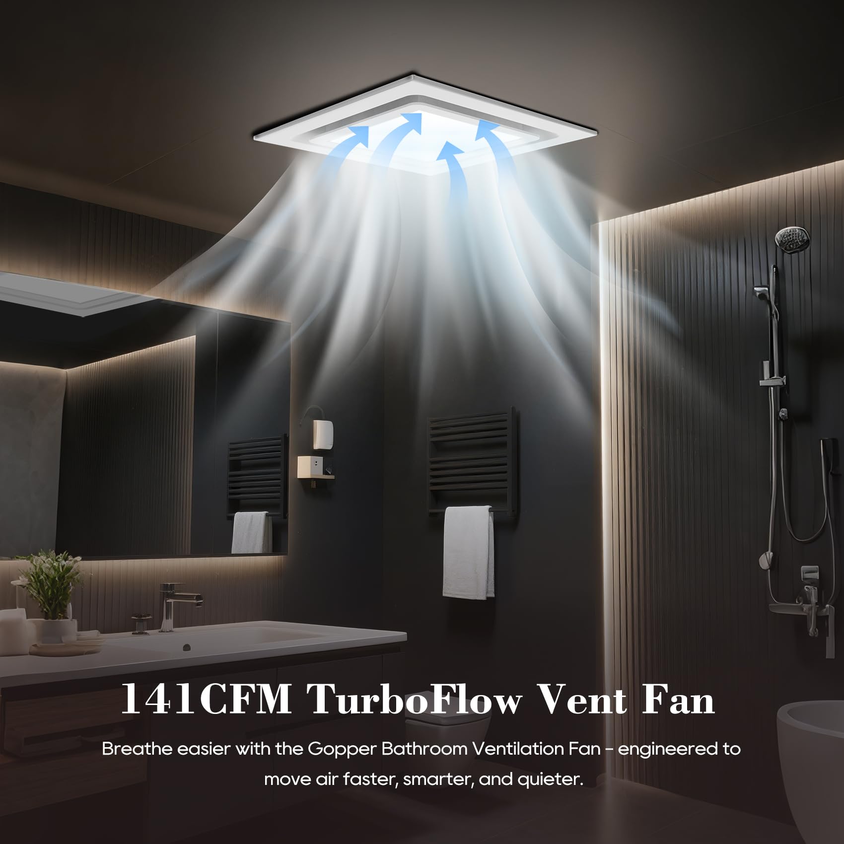 Gopper 6500K LED cool white illumination for bright grooming tasks.