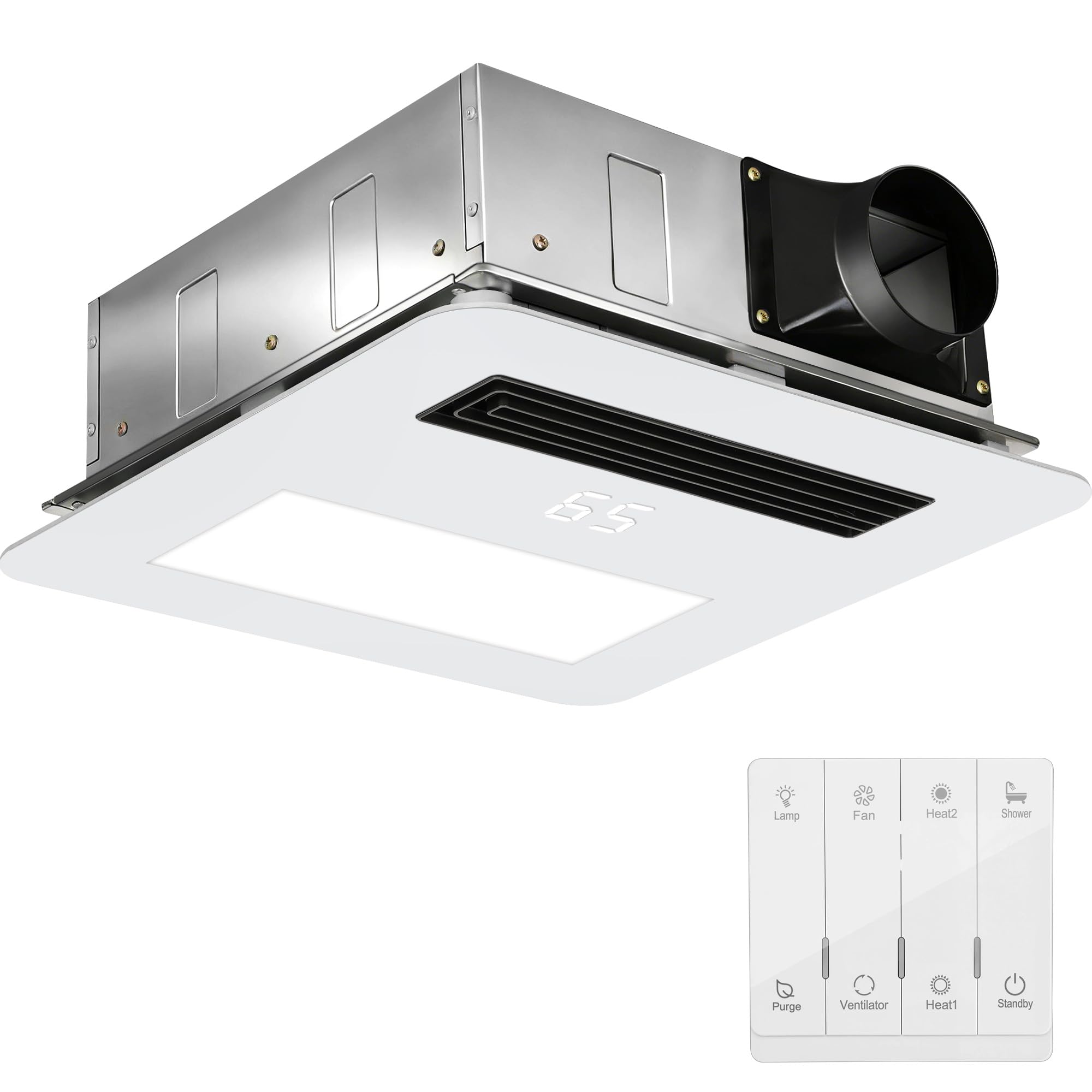Gopper quiet exhaust fan with light improves bathroom visibility and reduces humidity