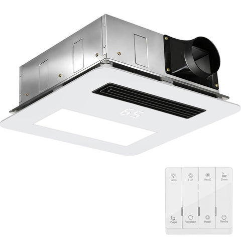 Gopper quiet exhaust fan with light improves bathroom visibility and reduces humidity