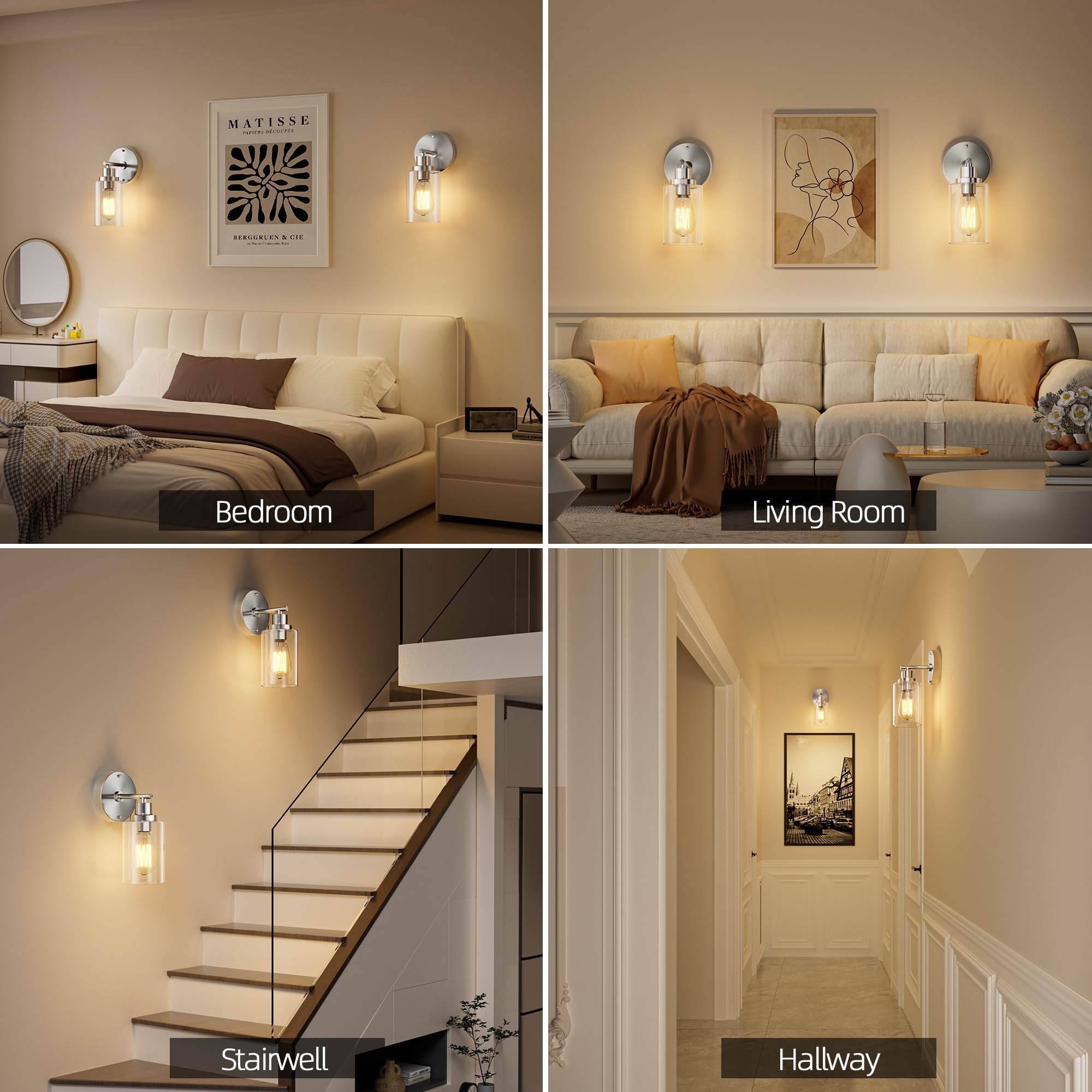 GORDNWE wall mount light suitable beside a mirror or dressing area