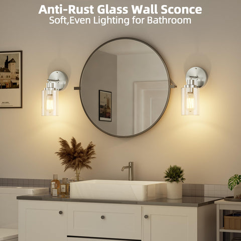 GORDNWE dimmable wall sconce with E26 base for customizable brightness