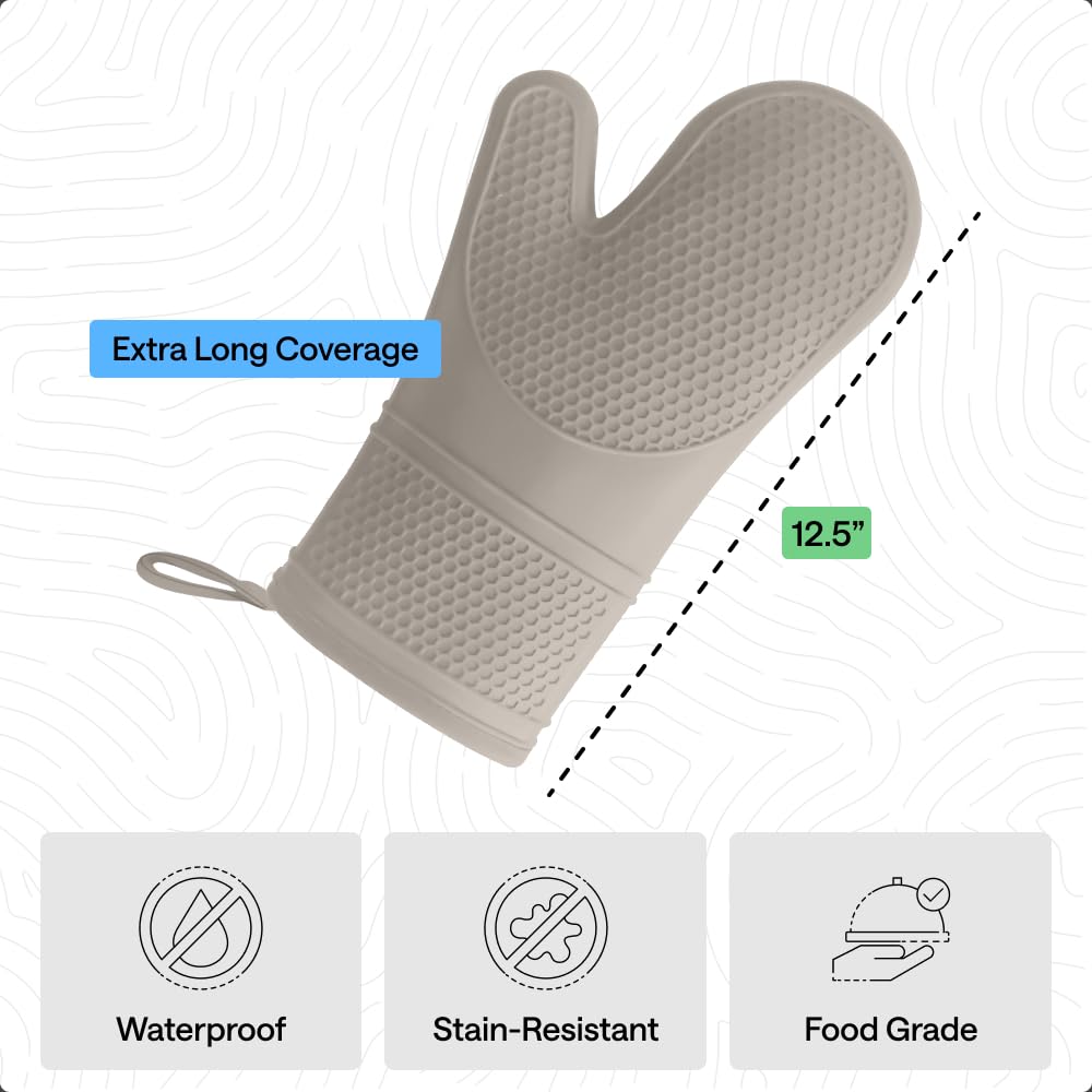 GORILLA GRIP Almond mitt is food-grade safe for direct contact with ingredients.