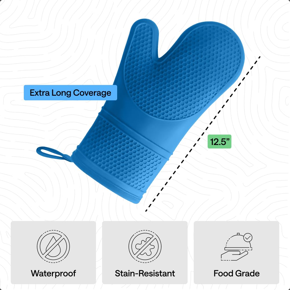 GORILLA GRIP Aqua oven mitt stain resistance during cooking