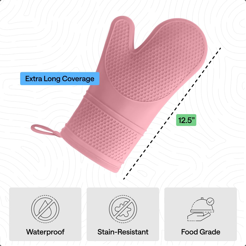 Gorilla Grip BPA-free oven mitt, food-grade and safe for direct contact with foods.