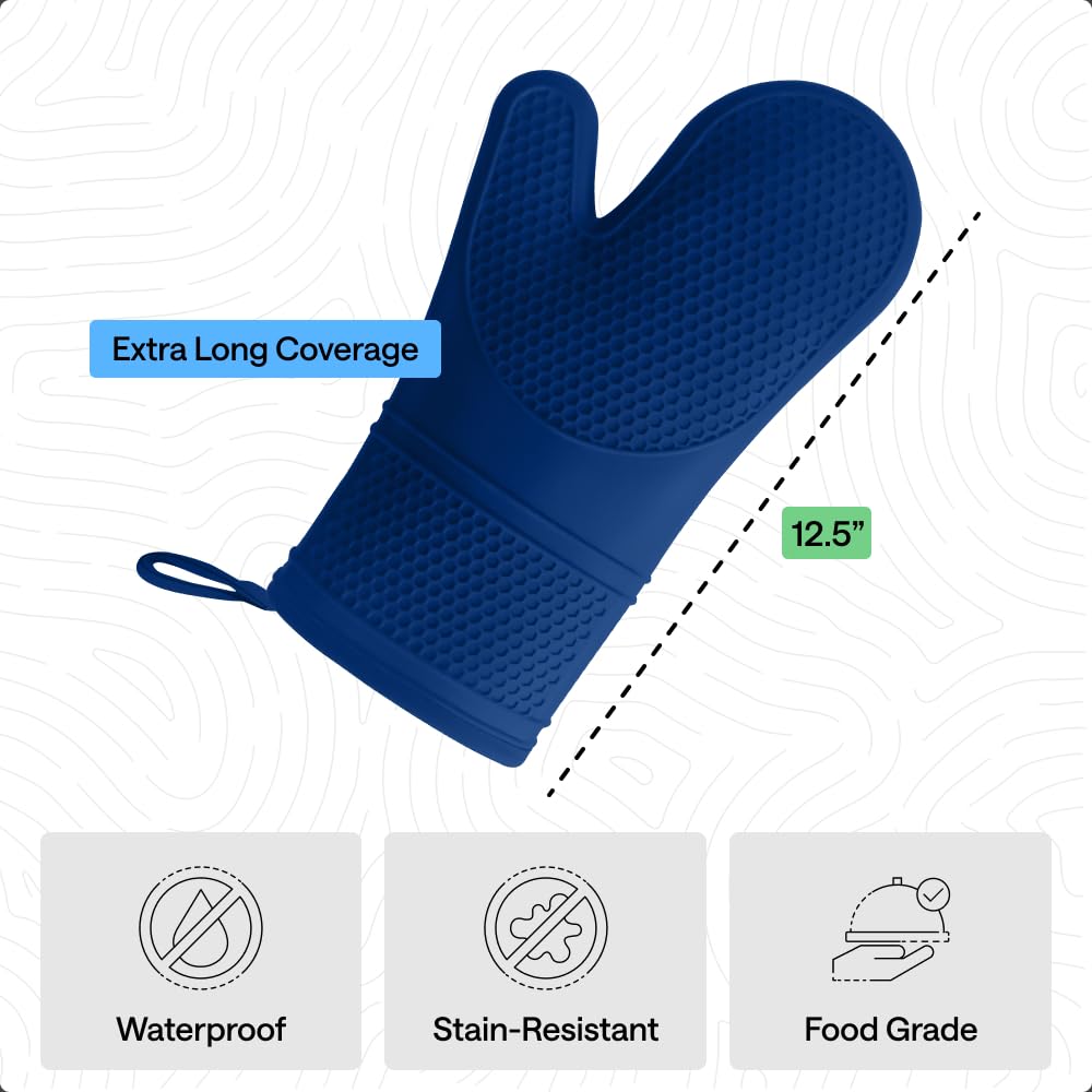 Gorilla Grip food-grade mitt safe for direct contact with hot foods.
