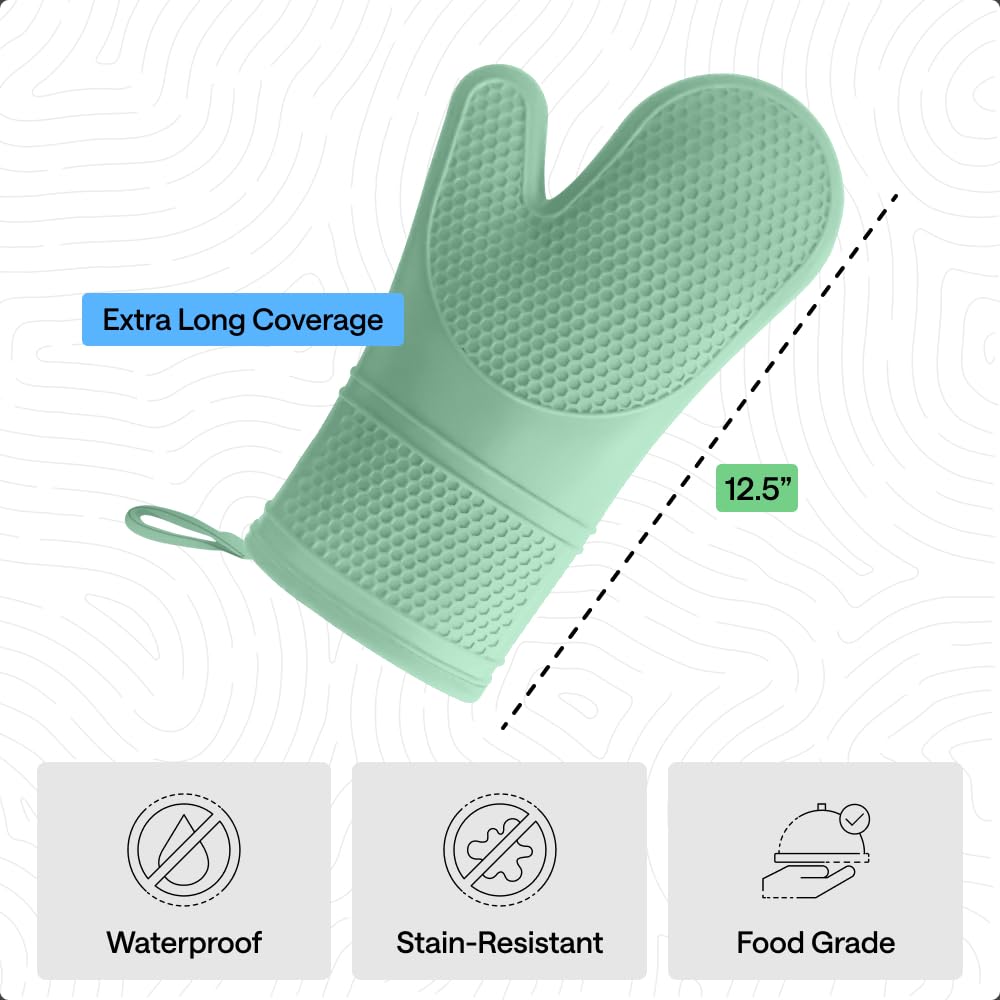 GORILLA GRIP food-grade silicone mitt safe for direct contact with food and everyday use.
