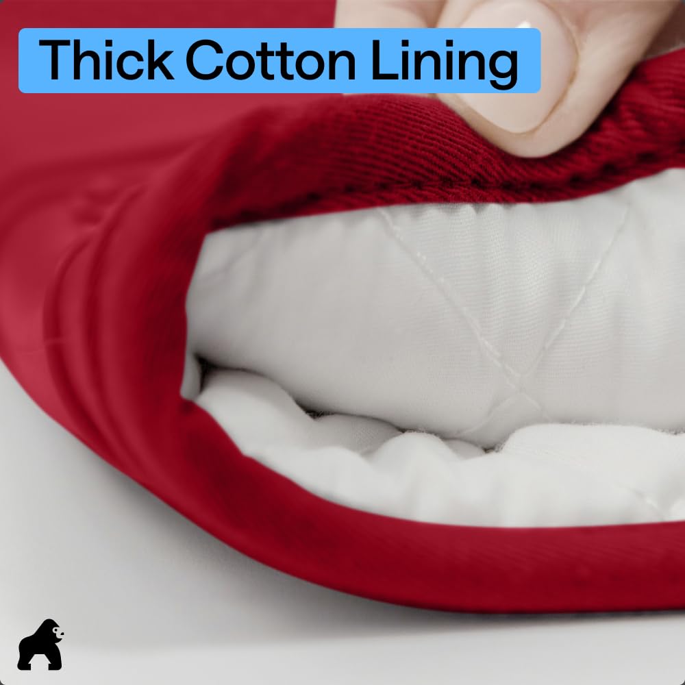 Heat protection up to 484°F with Gorilla Grip oven mitts