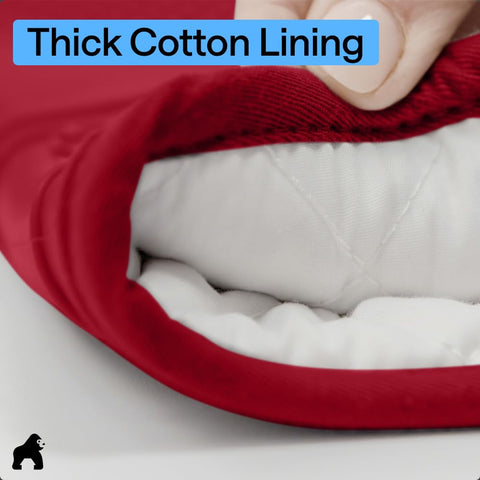 Heat protection up to 484°F with Gorilla Grip oven mitts