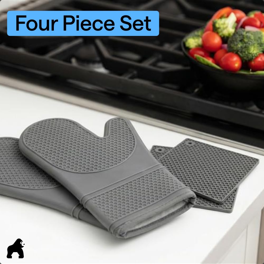 GORILLA GRIP kitchen set supports versatile cooking for baking and grilling.