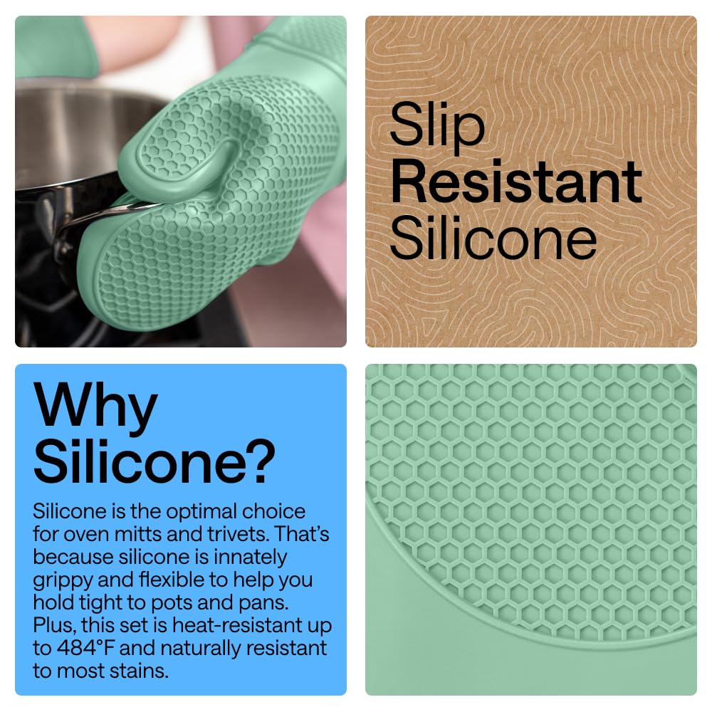GORILLA GRIP mint mitt with honeycomb texture for slip-resistant grip