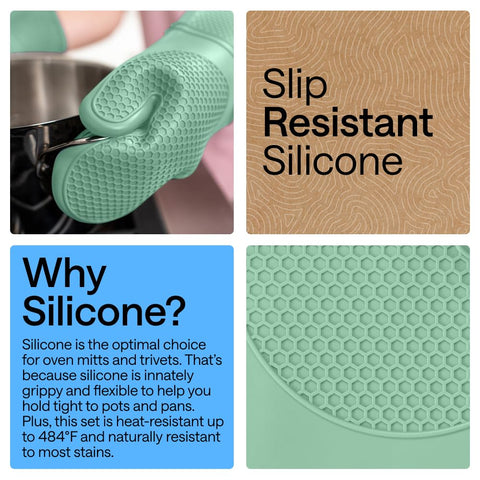 GORILLA GRIP mint mitt with honeycomb texture for slip-resistant grip