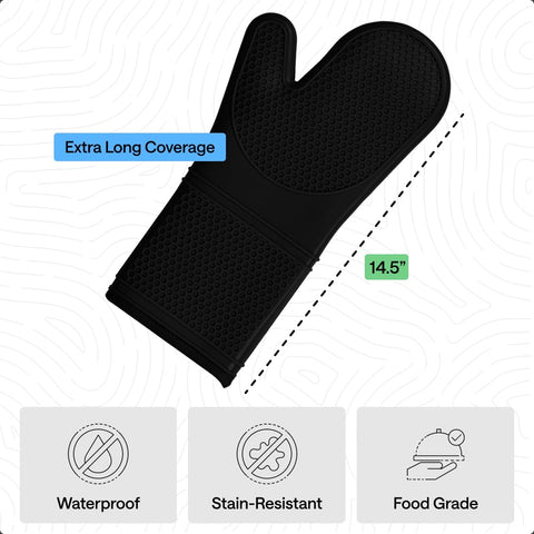 GORILLA GRIP oven mitt food-grade safety for direct contact with hot foods