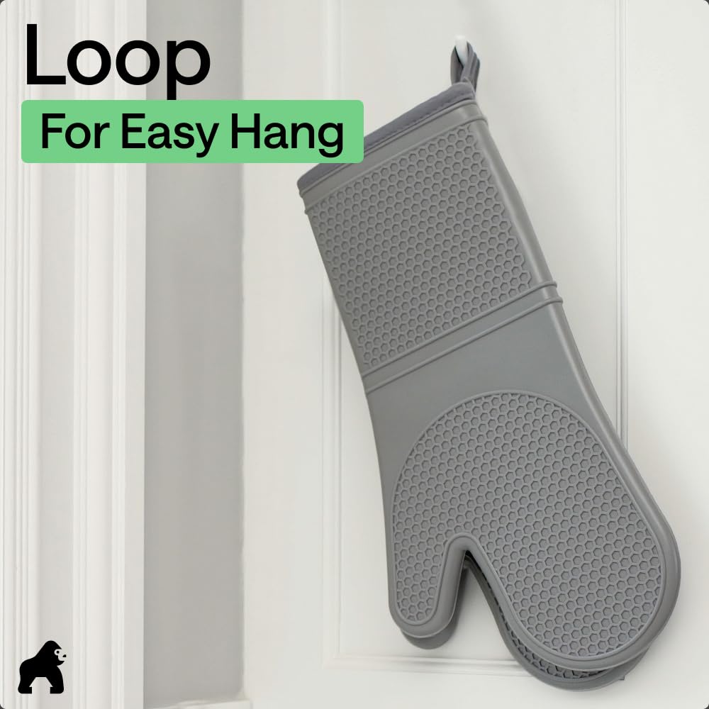 GORILLA GRIP oven mitts set two ideal for baking and grilling tasks