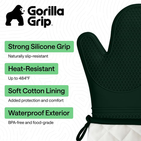 Gorilla Grip mitt waterproof and stain resistant for easy cleanup