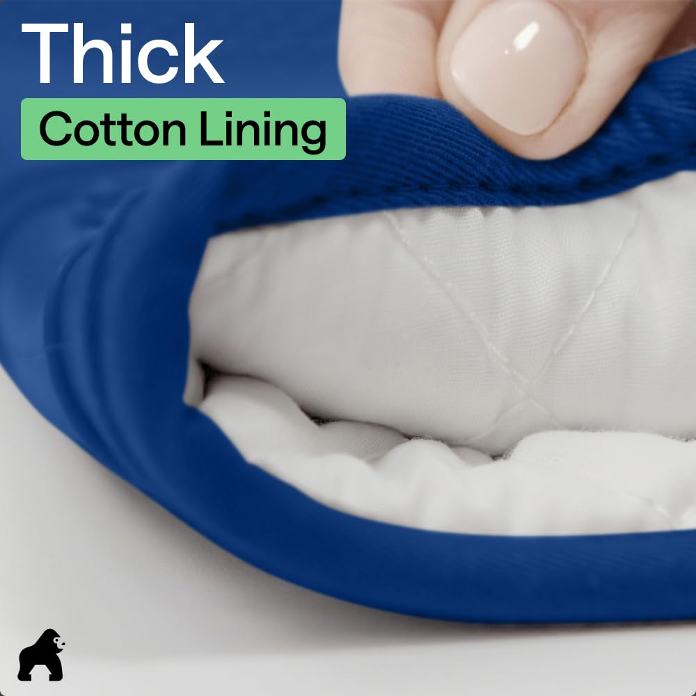 Gorilla Grip mitts feature thick cotton lining for comfort