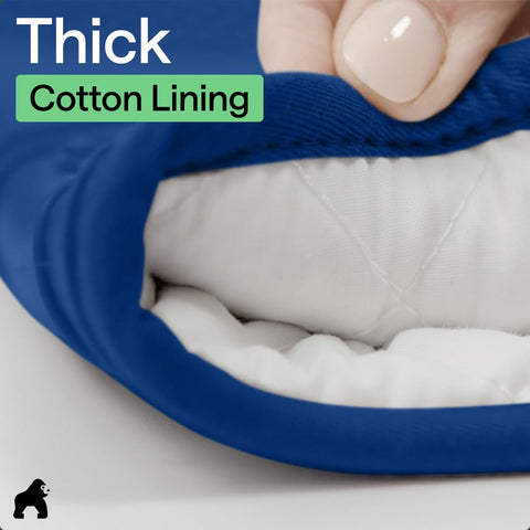 Gorilla Grip mitts feature thick cotton lining for comfort