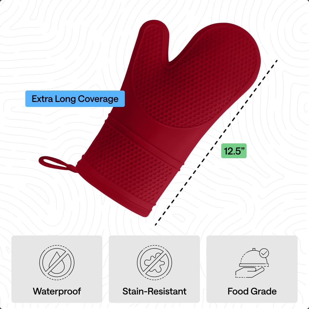 Thick cotton lining adds comfort in Gorilla Grip silicone mitts