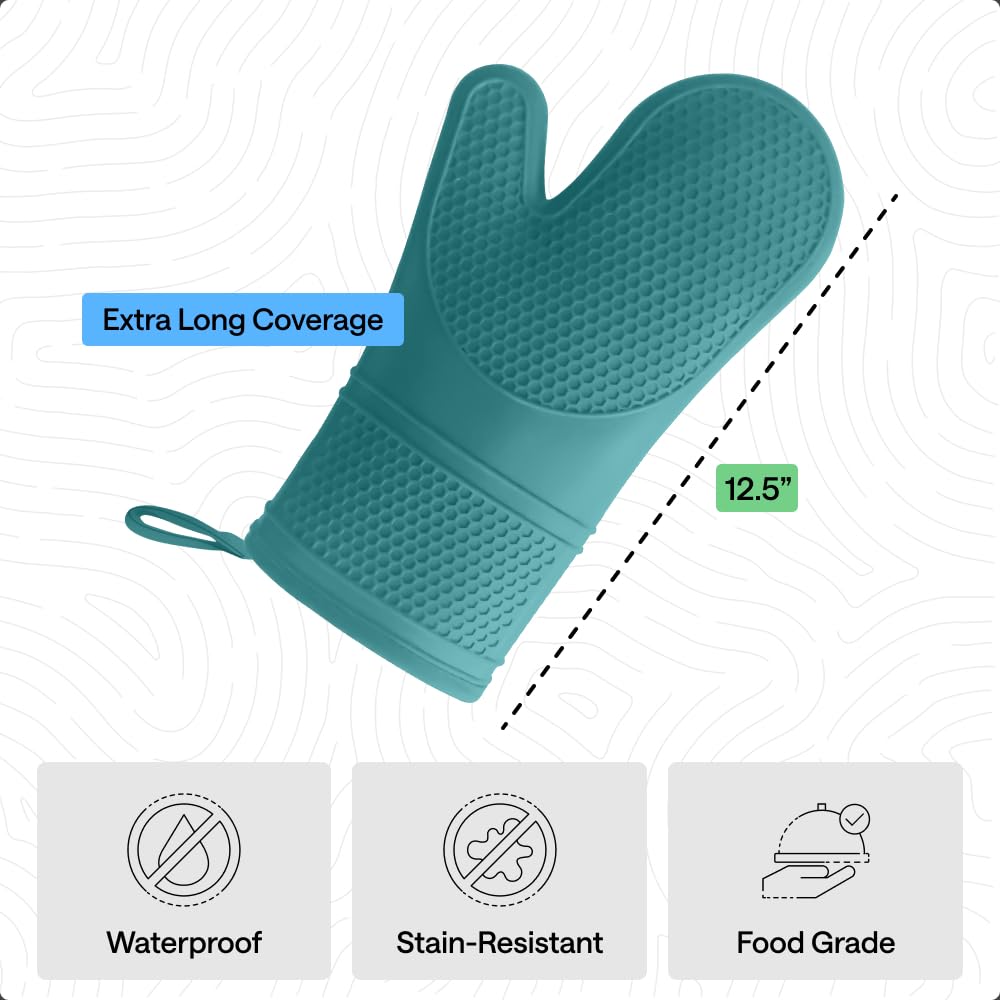 GORILLA GRIP thick cotton lining adds comfort and extra protection during cooking.