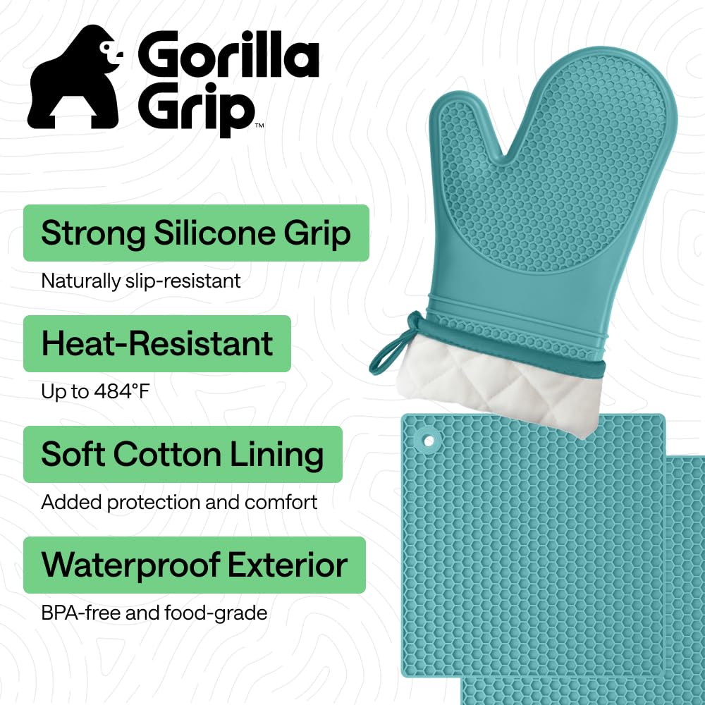 Gorilla Grip trivet set flat and stable on countertops, protecting surfaces