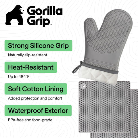 GORILLA GRIP trivets protect countertops while you set down hot dishes.