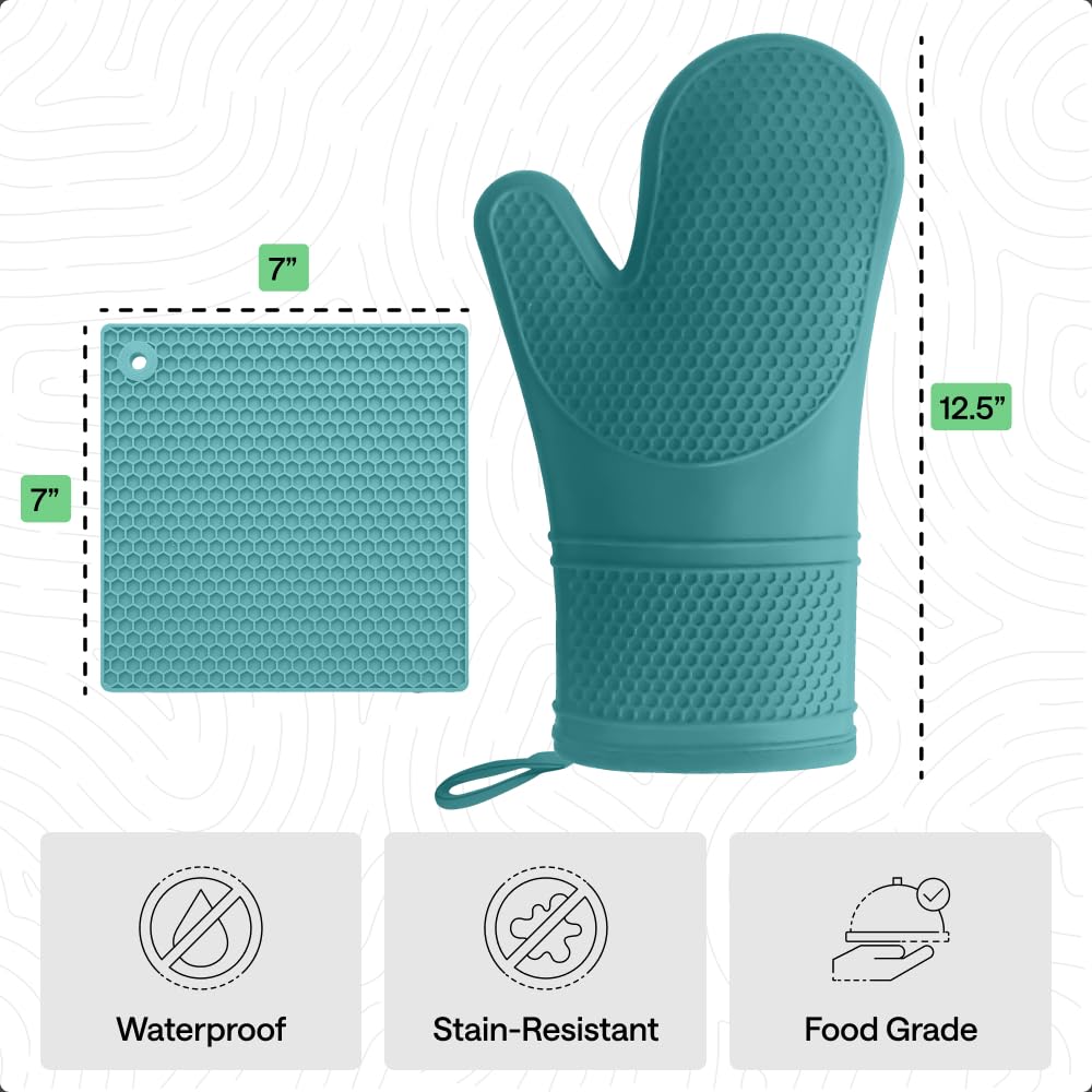 Gorilla Grip waterproof and stain-resistant silicone keeps mitts clean after spills