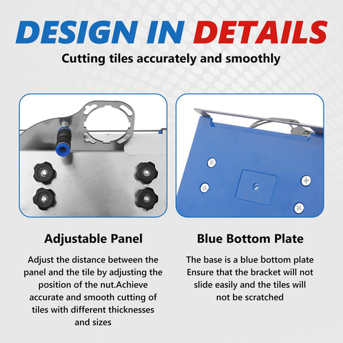 GOROBU anti-vibration bottom plate protects tile surfaces during movement.