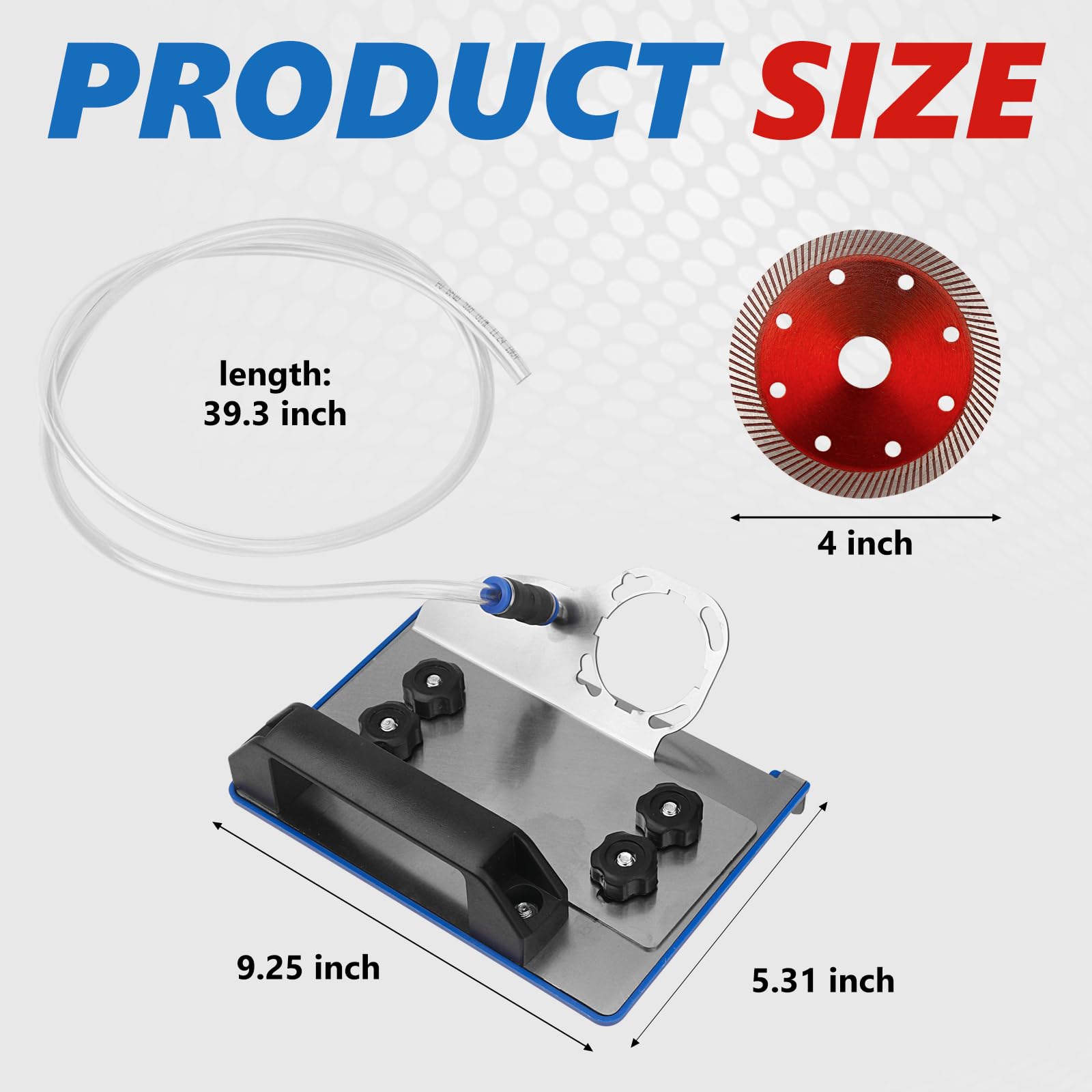 GOROBU universal attachment for 100-type angle grinders for on-site chamfering.