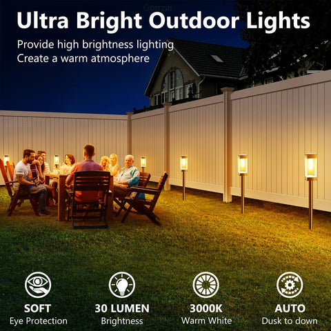 Gorrzai driveway light rated IP65 withstands weather for durable outdoor use.