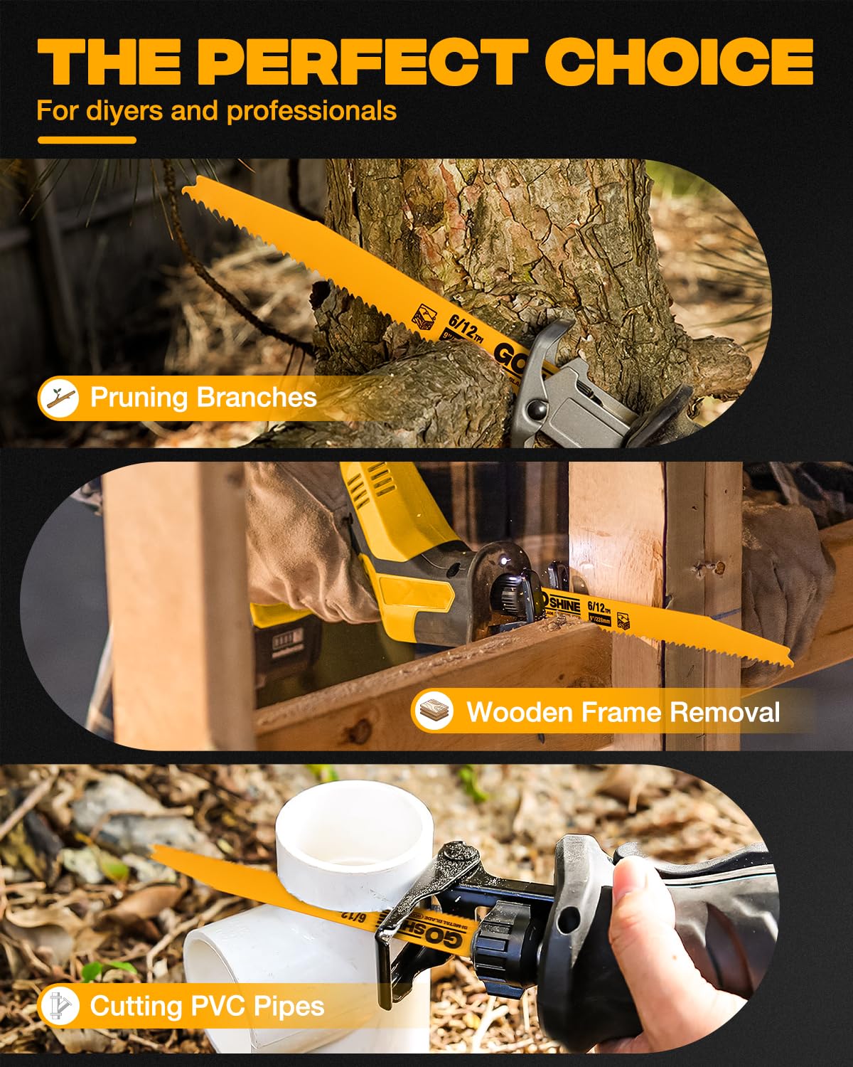 Goshine nail-embedded wood tasks become easier with these blades