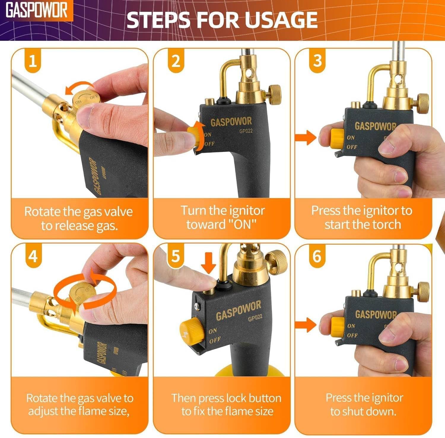Gospowor CGA600 connector compatibility with 1 lb cylinders for versatile fuel options.