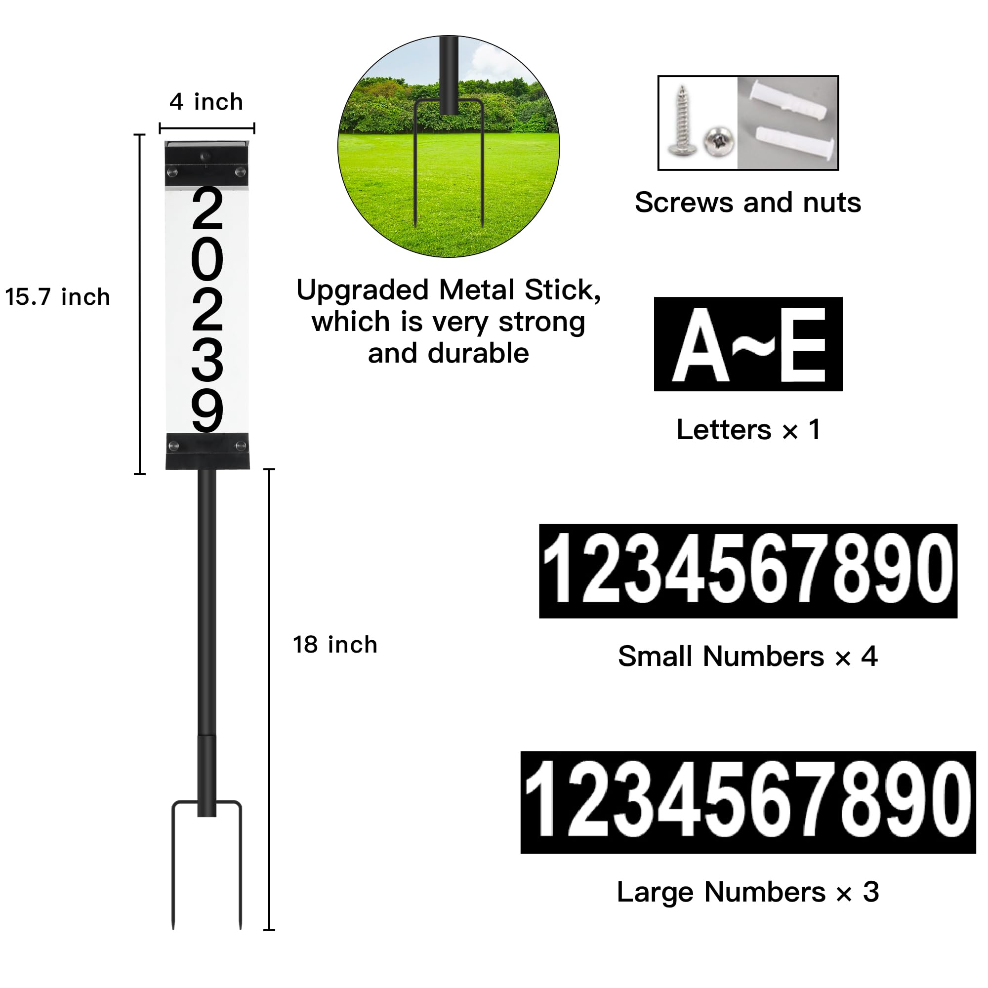 GOSUNWEY address sign with DIY digits enables flexible street number setup