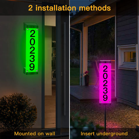 GOSUNWEY solar address sign remote control for easy color customization