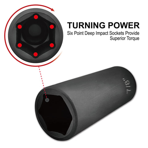 GOSWIFT 1/2-inch to 3/8-inch reducer for compatibility with different tools.