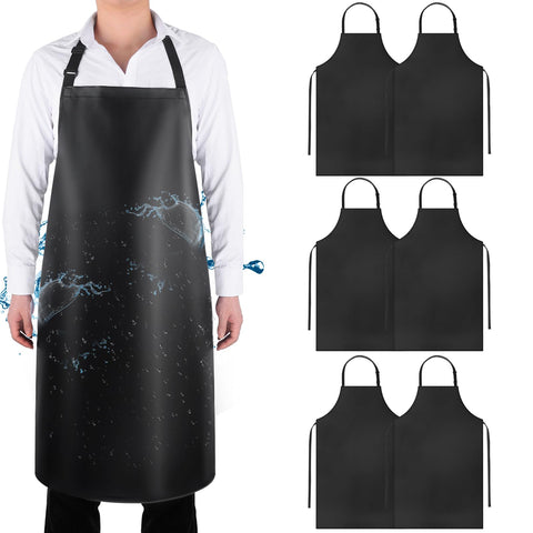 Gotega six-pack waterproof vinyl apron full set for kitchen and lab protection