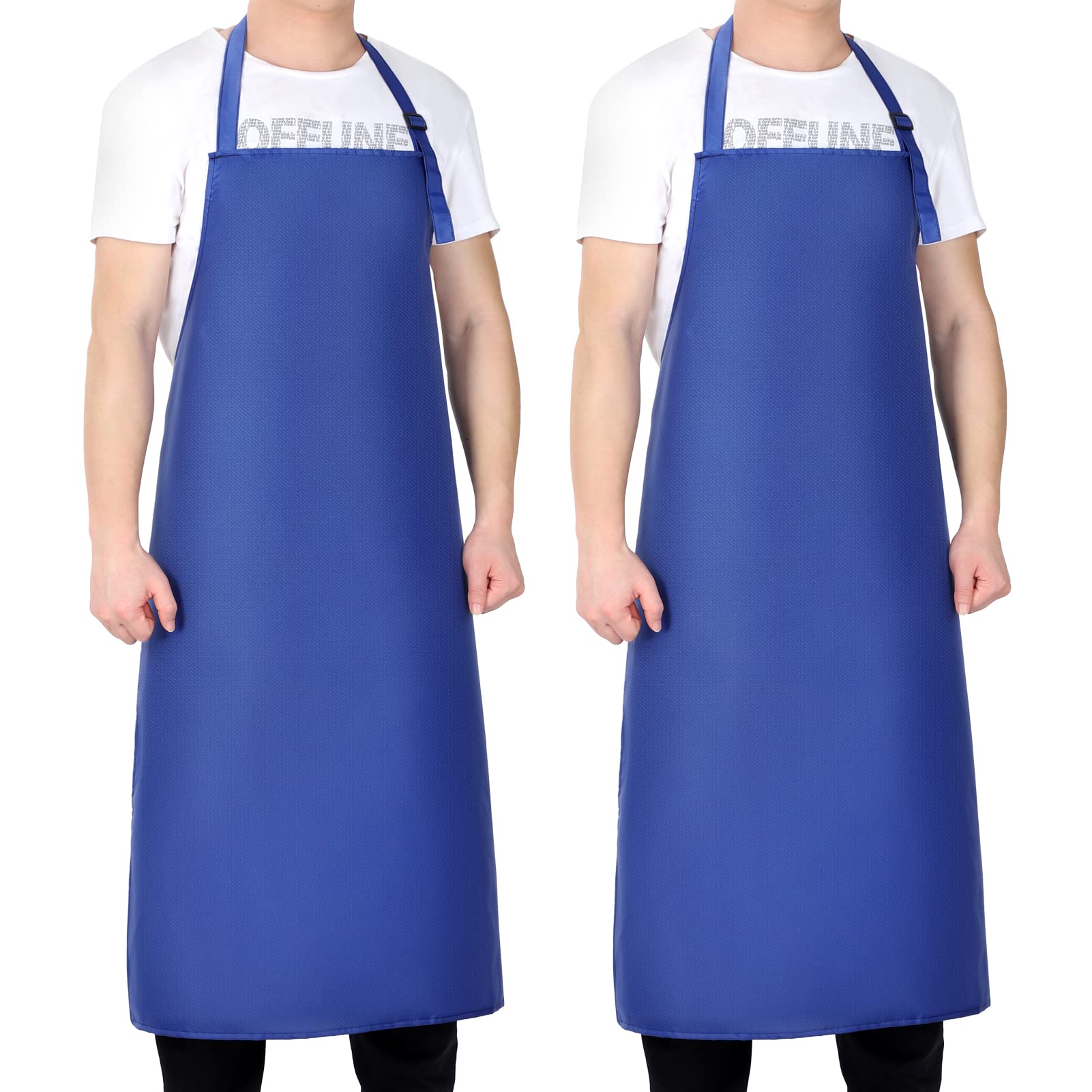 Gotega 40-inch waterproof apron showing full front protection during cooking and cleaning tasks