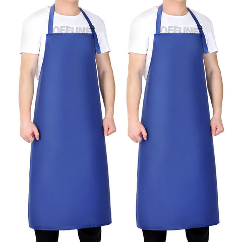 Gotega 40-inch waterproof apron showing full front protection during cooking and cleaning tasks