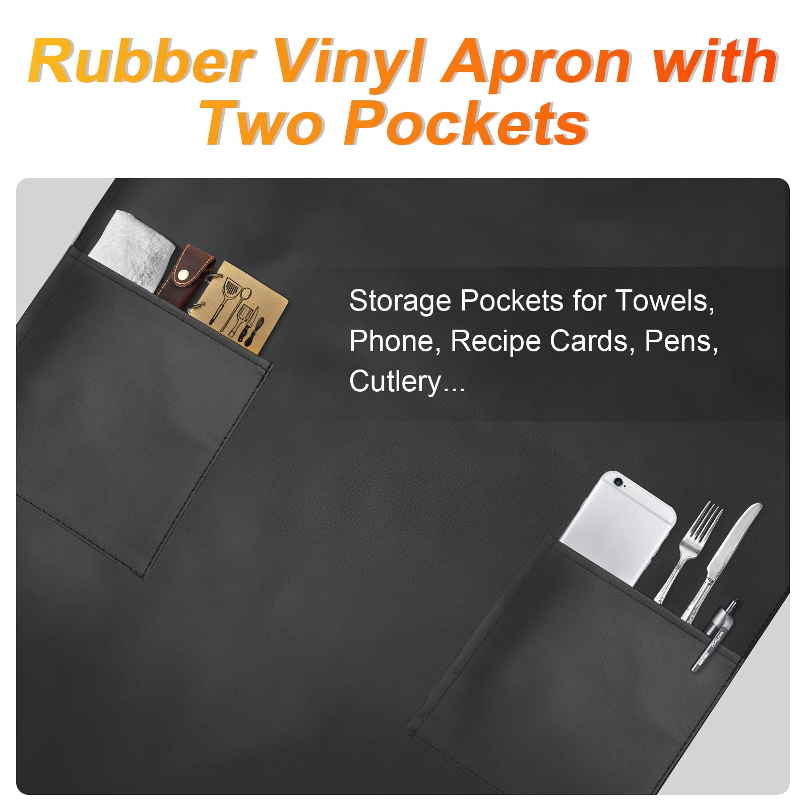 Gotega apron adjustable neck strap demonstrates a flexible fit for different users
