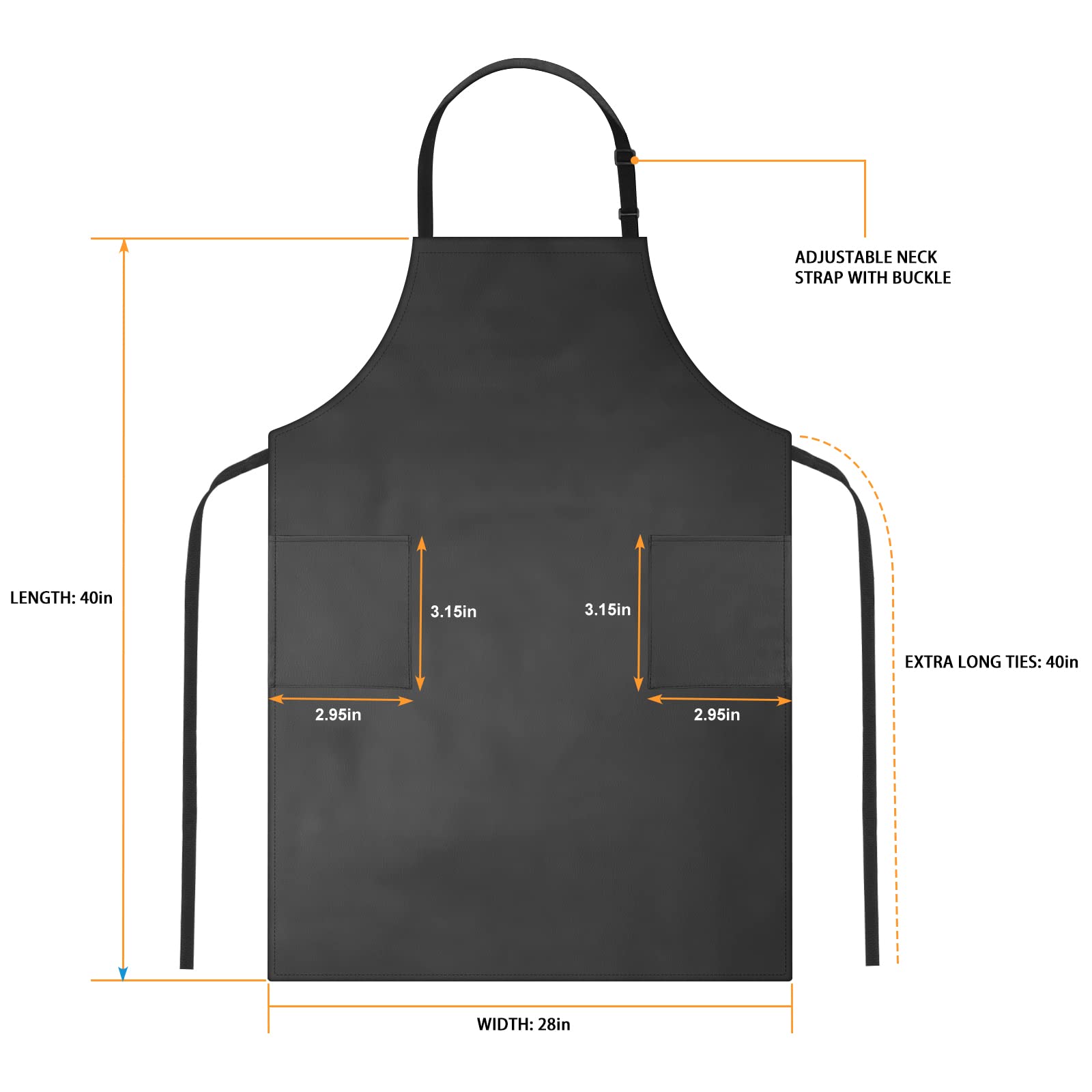 Gotega apron pockets closeup highlights two large storage compartments for tools and phones