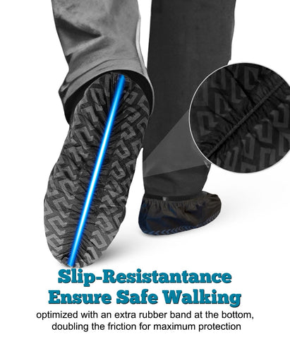 GOTMAR X-Large shoe cover worn over sneakers for indoor protection.