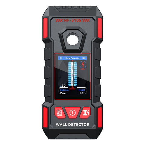 GOTMEET stud finder with LCD display locates studs for precise mounting.