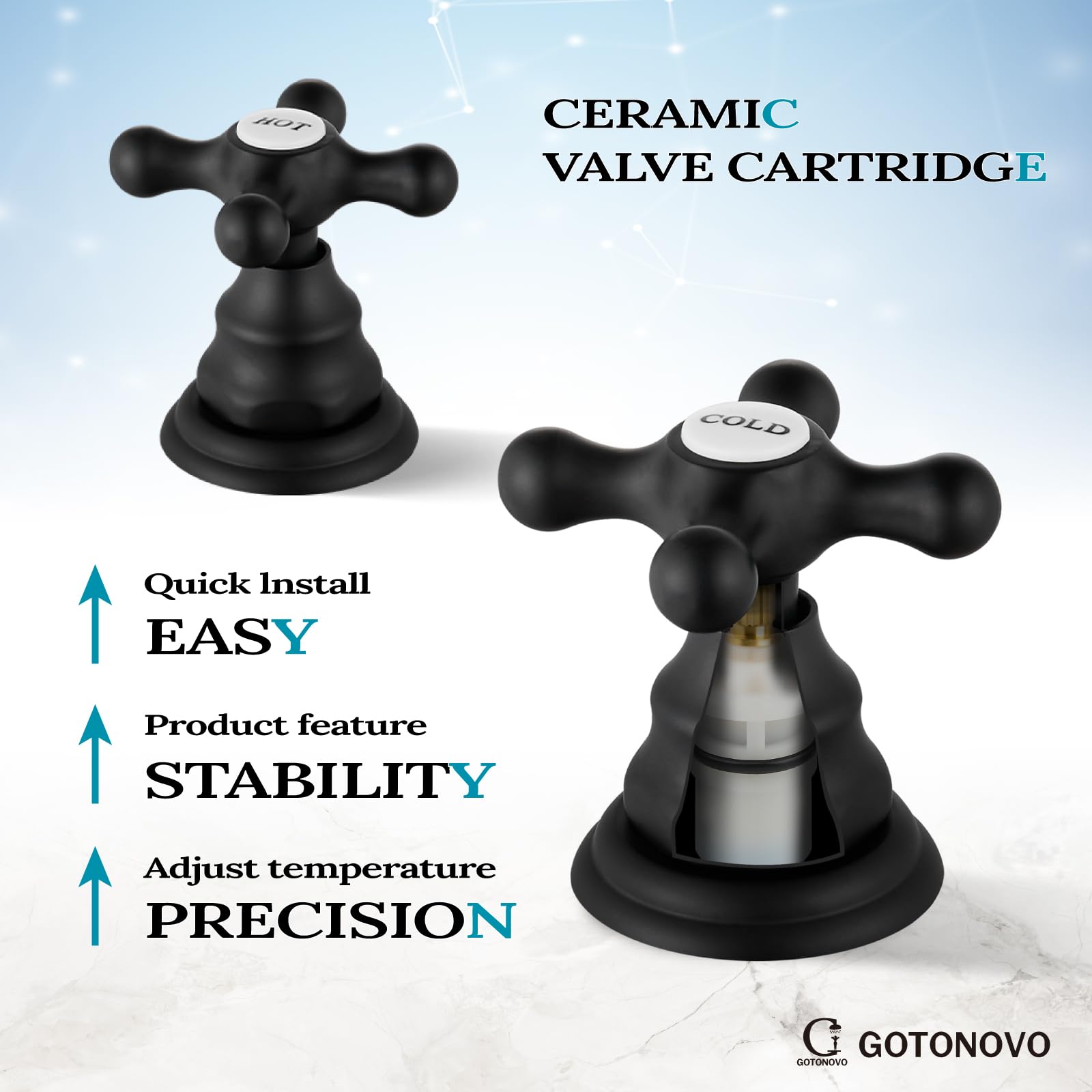 Gotonovo faucet dimensions with height and reach